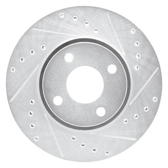 R1 Concepts® - eLINE™ Drilled and Slotted 1-Piece Front Passenger Side Brake Rotor
