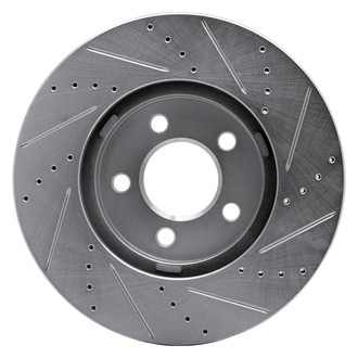 R1 Concepts® - eLINE™ Drilled and Slotted 1-Piece Front Driver Side Brake Rotor