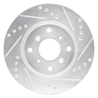 R1 Concepts® - eLINE™ Drilled and Slotted 1-Piece Front Passenger Side Brake Rotor