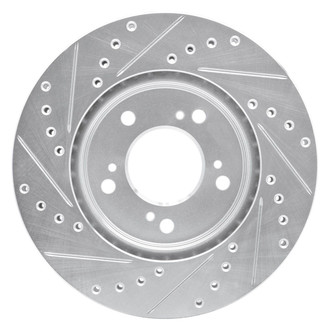 R1 Concepts® - eLINE™ Drilled and Slotted 1-Piece Front Passenger Side Brake Rotor