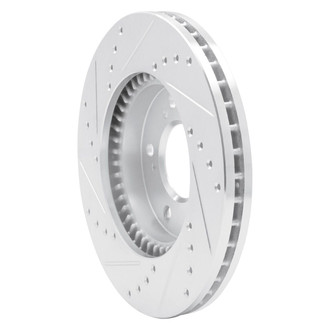 R1 Concepts® - eLINE™ Drilled and Slotted 1-Piece Front Passenger Side Brake Rotor