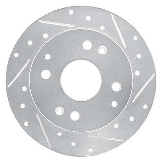 R1 Concepts® - eLINE™ Drilled and Slotted 1-Piece Rear Passenger Side Brake Rotor