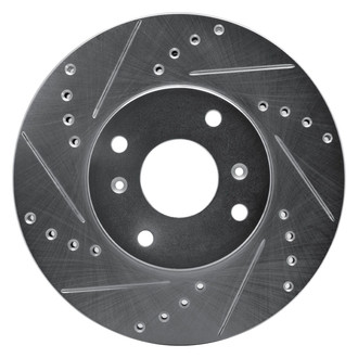 R1 Concepts® - eLINE™ Drilled and Slotted 1-Piece Front Driver Side Brake Rotor
