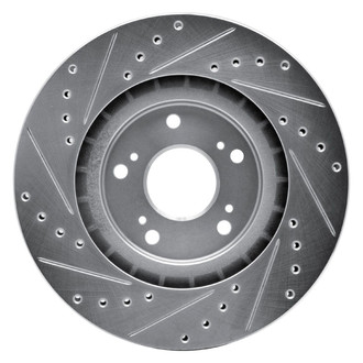 R1 Concepts® - eLINE™ Drilled and Slotted 1-Piece Rear Passenger Side Brake Rotor