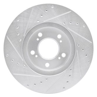 R1 Concepts® - eLINE™ Drilled and Slotted 1-Piece Front Passenger Side Brake Rotor