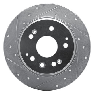 R1 Concepts® - eLINE™ Drilled and Slotted 1-Piece Rear Driver Side Brake Rotor