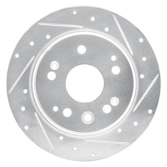 R1 Concepts® - eLINE™ Drilled and Slotted 1-Piece Rear Passenger Side Brake Rotor
