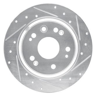 R1 Concepts® - eLINE™ Drilled and Slotted 1-Piece Rear Passenger Side Brake Rotor