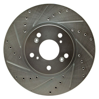 R1 Concepts® - eLINE™ Drilled and Slotted 1-Piece Front Driver Side Brake Rotor
