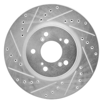 R1 Concepts® - eLINE™ Drilled and Slotted 1-Piece Front Driver Side Brake Rotor