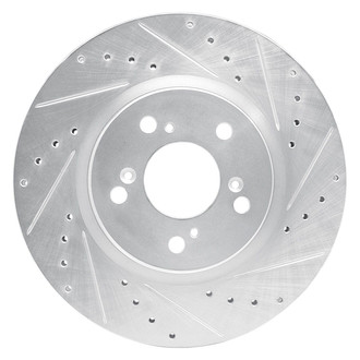 R1 Concepts® - eLINE™ Drilled and Slotted 1-Piece Front Passenger Side Brake Rotor
