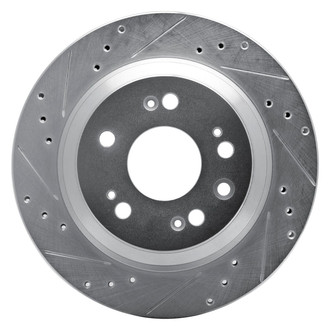 R1 Concepts® - eLINE™ Drilled and Slotted 1-Piece Rear Driver Side Brake Rotor