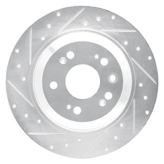 R1 Concepts® - eLINE™ Drilled and Slotted 1-Piece Rear Driver Side Brake Rotor