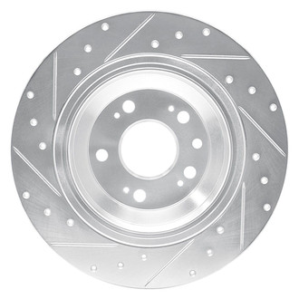 R1 Concepts® - eLINE™ Drilled and Slotted 1-Piece Rear Passenger Side Brake Rotor