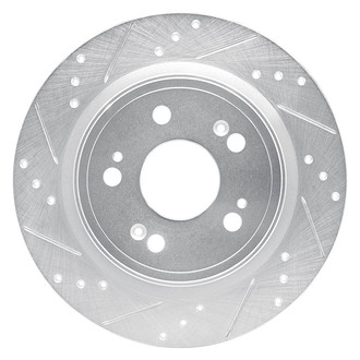R1 Concepts® - eLINE™ Drilled and Slotted 1-Piece Rear Driver Side Brake Rotor