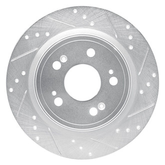 R1 Concepts® - eLINE™ Drilled and Slotted 1-Piece Rear Passenger Side Brake Rotor