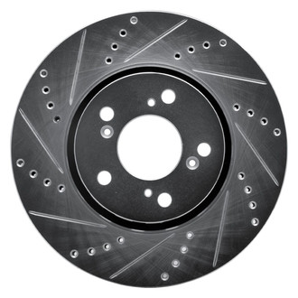 R1 Concepts® - eLINE™ Drilled and Slotted 1-Piece Front Driver Side Brake Rotor