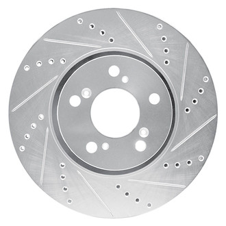 R1 Concepts® - eLINE™ Drilled and Slotted 1-Piece Front Passenger Side Brake Rotor