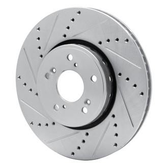 R1 Concepts® - eLINE™ Drilled and Slotted 1-Piece Front Driver Side Brake Rotor