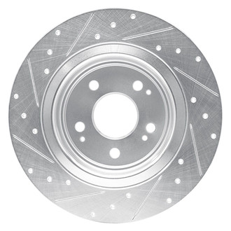 R1 Concepts® - eLINE™ Drilled and Slotted 1-Piece Rear Passenger Side Brake Rotor