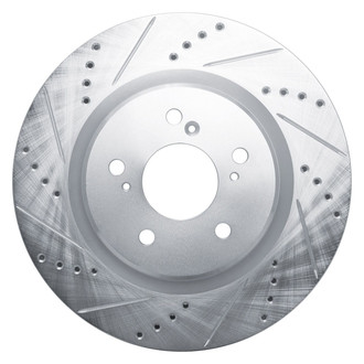 R1 Concepts® - eLINE™ Drilled and Slotted 1-Piece Front Driver Side Brake Rotor