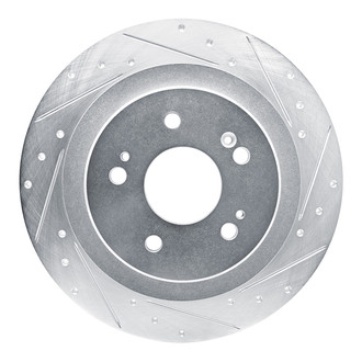 R1 Concepts® - eLINE™ Drilled and Slotted 1-Piece Rear Passenger Side Brake Rotor