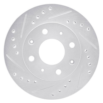 R1 Concepts® - eLINE™ Drilled and Slotted 1-Piece Front Driver Side Brake Rotor