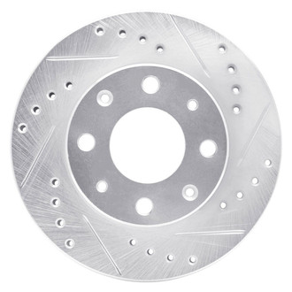 R1 Concepts® - eLINE™ Drilled and Slotted 1-Piece Front Passenger Side Brake Rotor