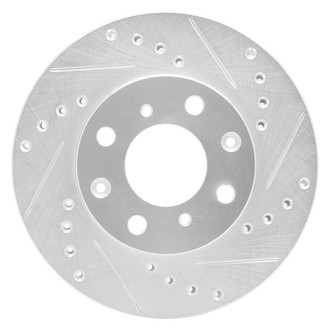 R1 Concepts® - eLINE™ Drilled and Slotted 1-Piece Front Passenger Side Brake Rotor