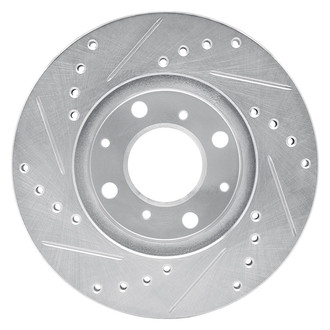 R1 Concepts® - eLINE™ Drilled and Slotted 1-Piece Front Passenger Side Brake Rotor