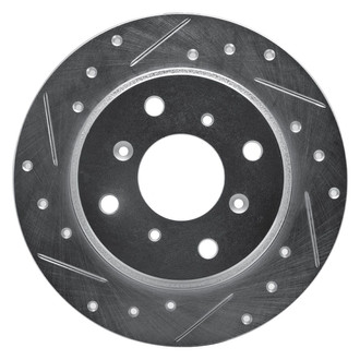 R1 Concepts® - eLINE™ Drilled and Slotted 1-Piece Rear Driver Side Brake Rotor