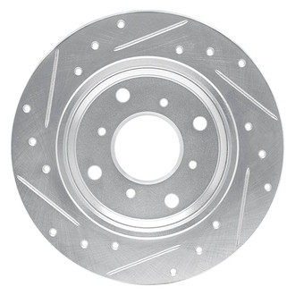 R1 Concepts® - eLINE™ Drilled and Slotted 1-Piece Rear Passenger Side Brake Rotor