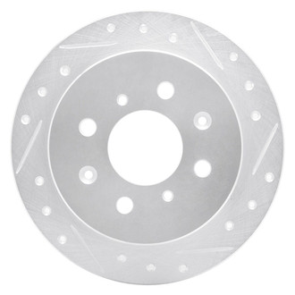 R1 Concepts® - eLINE™ Drilled and Slotted 1-Piece Rear Passenger Side Brake Rotor