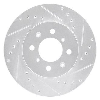 R1 Concepts® - eLINE™ Drilled and Slotted 1-Piece Front Passenger Side Brake Rotor