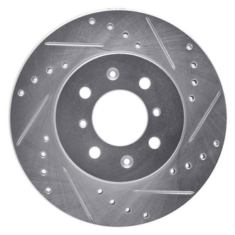 R1 Concepts® - eLINE™ Drilled and Slotted 1-Piece Front Passenger Side Brake Rotor