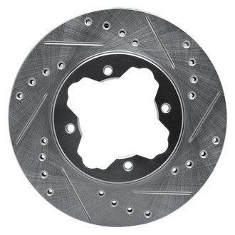 R1 Concepts® - eLINE™ Drilled and Slotted 1-Piece Front Passenger Side Brake Rotor