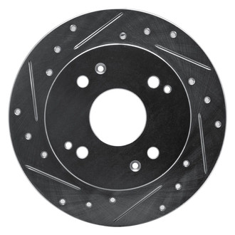 R1 Concepts® - eLINE™ Drilled and Slotted 1-Piece Rear Driver Side Brake Rotor