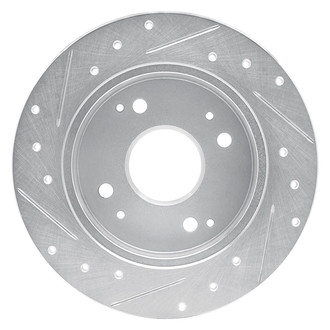 R1 Concepts® - eLINE™ Drilled and Slotted 1-Piece Rear Passenger Side Brake Rotor