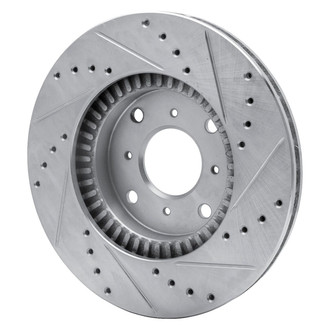R1 Concepts® - eLINE™ Drilled and Slotted 1-Piece Front Driver Side Brake Rotor
