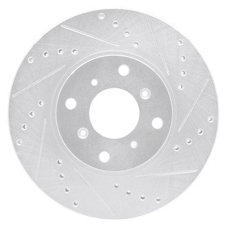 R1 Concepts® - eLINE™ Drilled and Slotted 1-Piece Front Passenger Side Brake Rotor