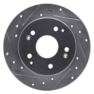R1 Concepts® - eLINE™ Drilled and Slotted 1-Piece Rear Driver Side Brake Rotor