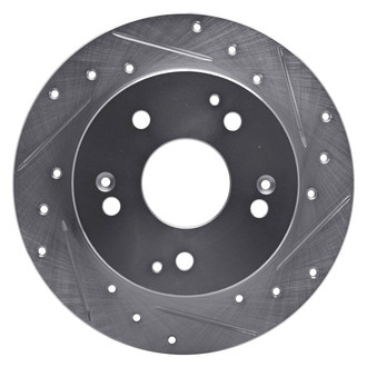 R1 Concepts® - eLINE™ Drilled and Slotted 1-Piece Rear Passenger Side Brake Rotor