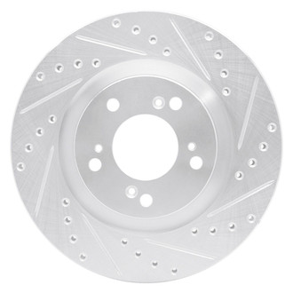 R1 Concepts® - eLINE™ Drilled and Slotted 1-Piece Front Passenger Side Brake Rotor