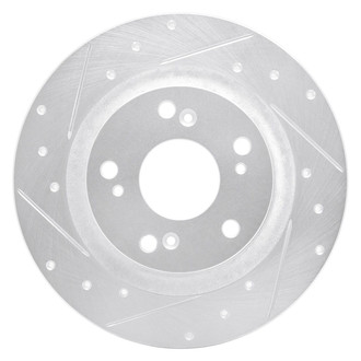 R1 Concepts® - eLINE™ Drilled and Slotted 1-Piece Rear Driver Side Brake Rotor