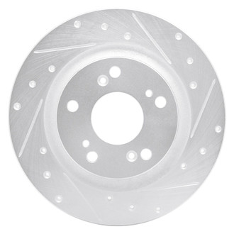 R1 Concepts® - eLINE™ Drilled and Slotted 1-Piece Rear Passenger Side Brake Rotor