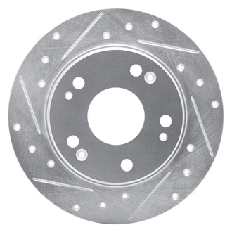 R1 Concepts® - eLINE™ Drilled and Slotted 1-Piece Rear Driver Side Brake Rotor