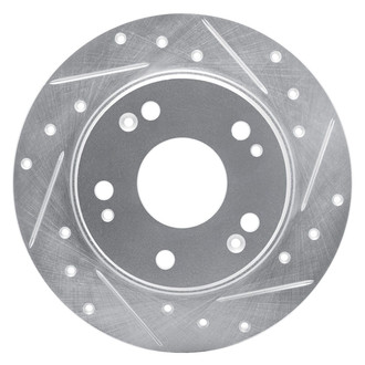 R1 Concepts® - eLINE™ Drilled and Slotted 1-Piece Rear Passenger Side Brake Rotor