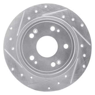 R1 Concepts® - eLINE™ Drilled and Slotted 1-Piece Rear Driver Side Brake Rotor