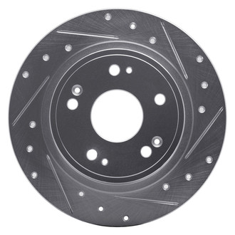 R1 Concepts® - eLINE™ Drilled and Slotted 1-Piece Rear Passenger Side Brake Rotor