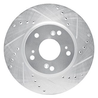 R1 Concepts® - eLINE™ Drilled and Slotted 1-Piece Front Passenger Side Brake Rotor